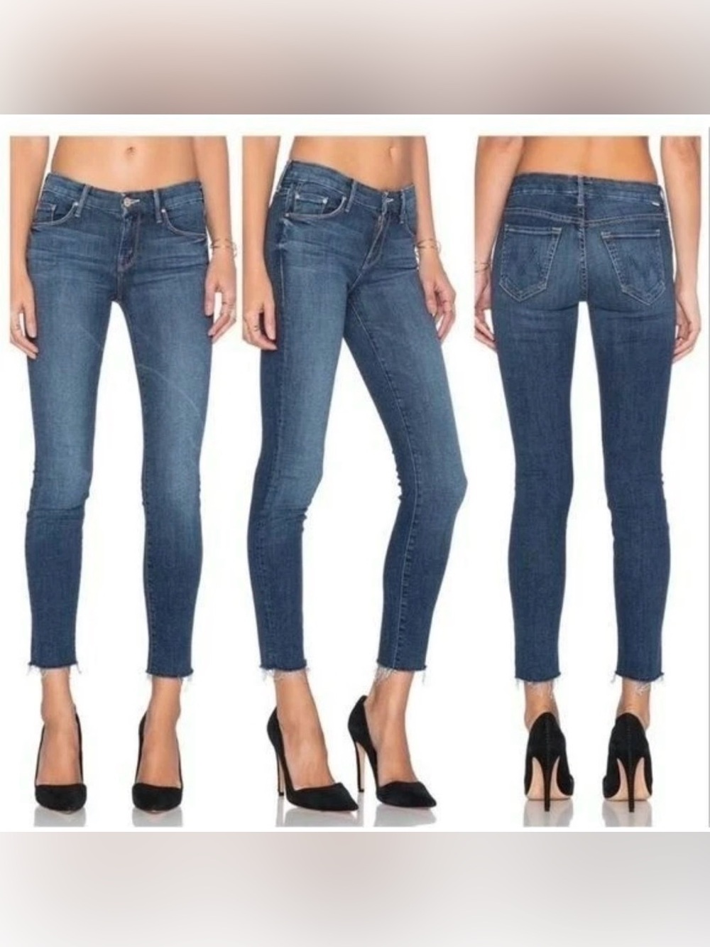 Mother Jeans Womans 29 Looker Ankle Fray Girl Crush Jeans. Mid rise